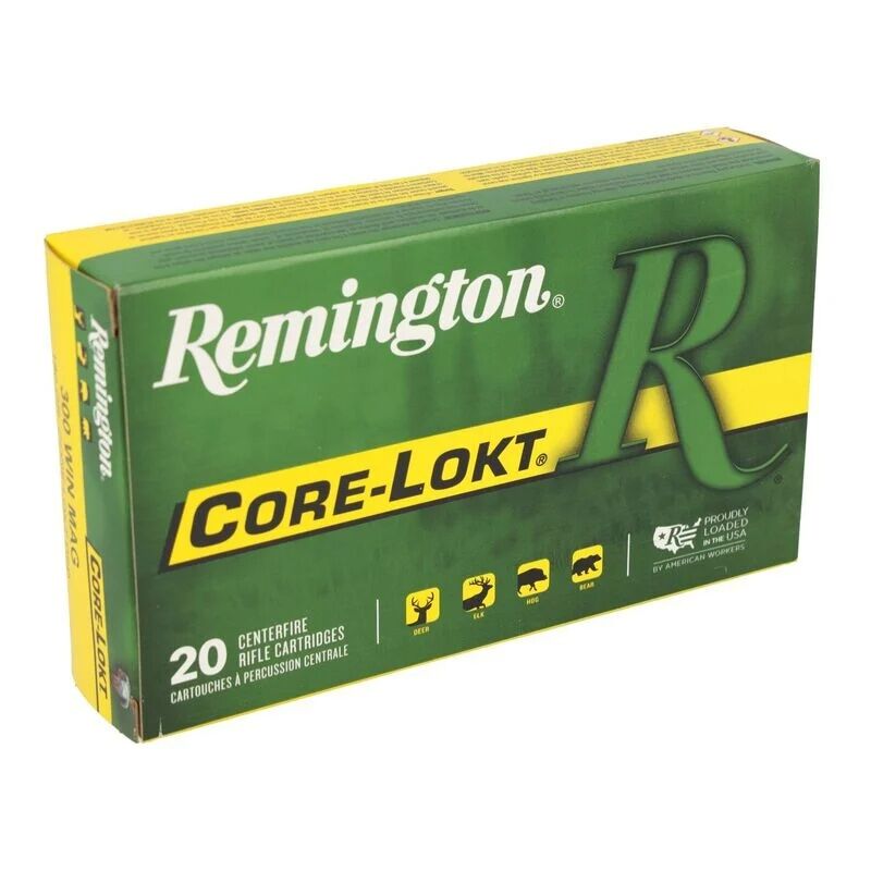 Remington Core-Lokt 300 Win Mag 180 Grain Pointed Soft Point Core Ammunition, 20-Rd