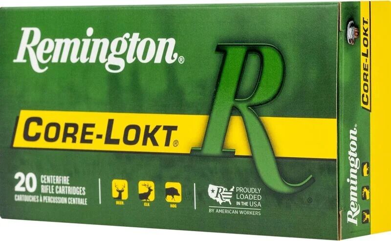 Remington Core-Lokt .308 Win, 150 Grain Pointed Soft Point Rifle Ammo, 20-Rd