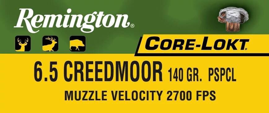 Remington Arms Core-Lokt 6.5 Creedmoor, 140 Grain Pointed Soft Point Core Lokt Rifle Ammo, 20-Rd