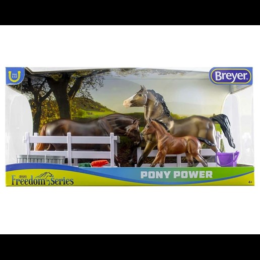 Breyer Freedom Series (Classics) Pony Power 3 Horse Playset Model Horse Toy 62200