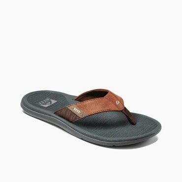 REEF Men's Santa Ana Sandal in Grey/Tan