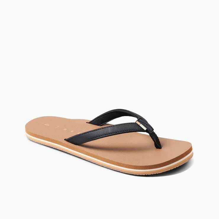 REEF Women's Solana Sandal in Black/Tan