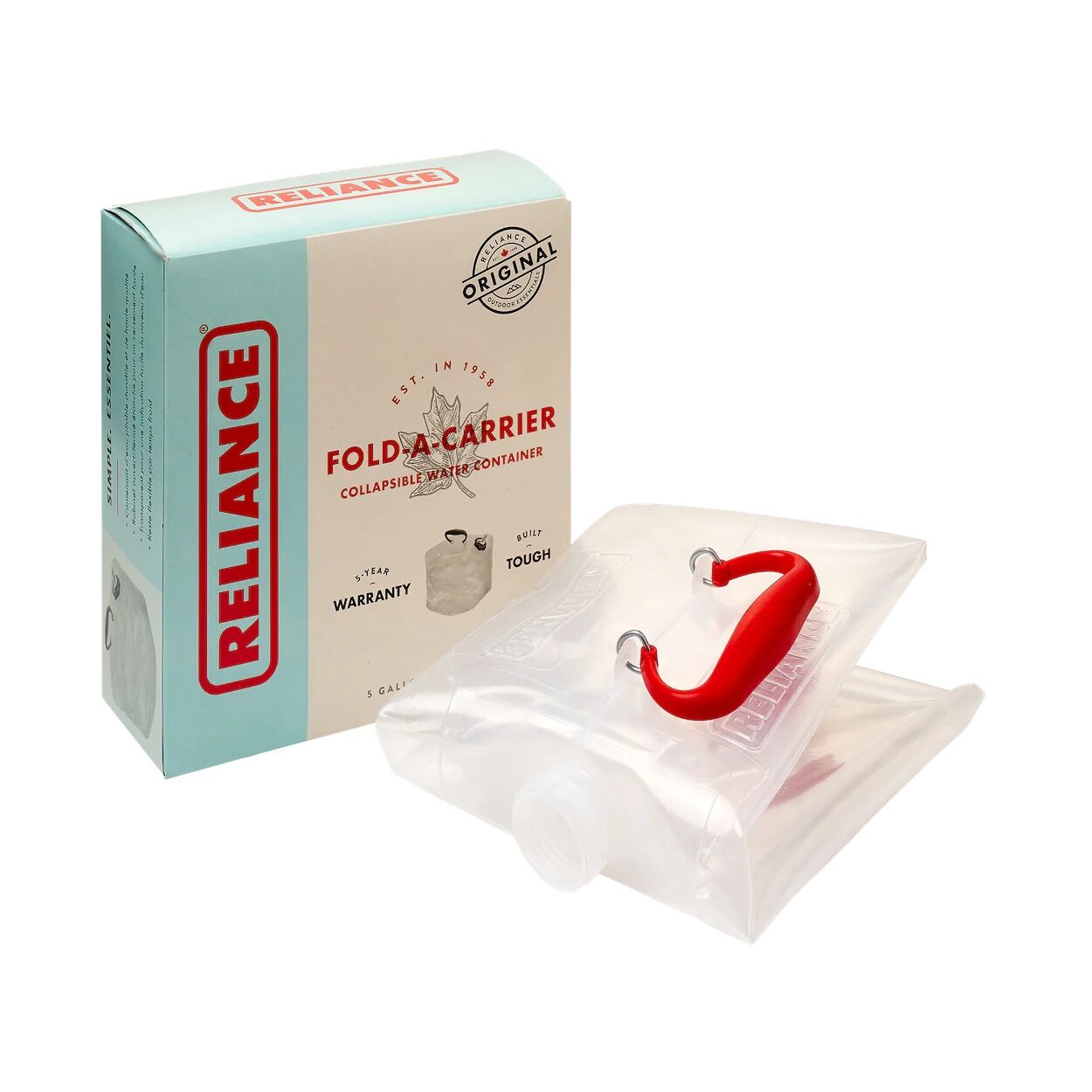 Reliance The Original Fold-A-Carrier Collapsible Water Container, 5-Gal