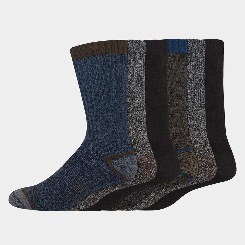 Dickies Men's Explorer Midweight Crew Sock, 6-Pk