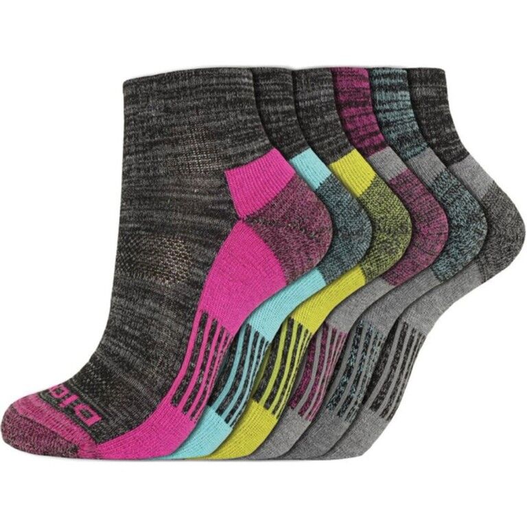 Dickies Women's Dri-Tech Free Run Quarter Socks, 6-Pk
