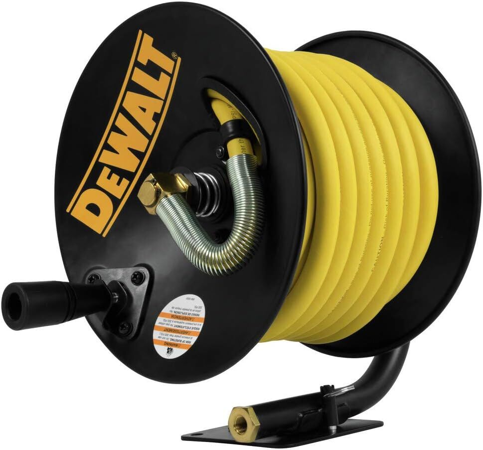 DEWALT Manual Air Hose Reel, 3/8-In X 50-Ft