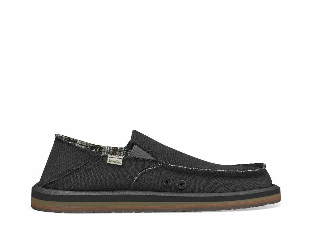 Men's Sidewalk Surfer ST Hemp Shoe in Black