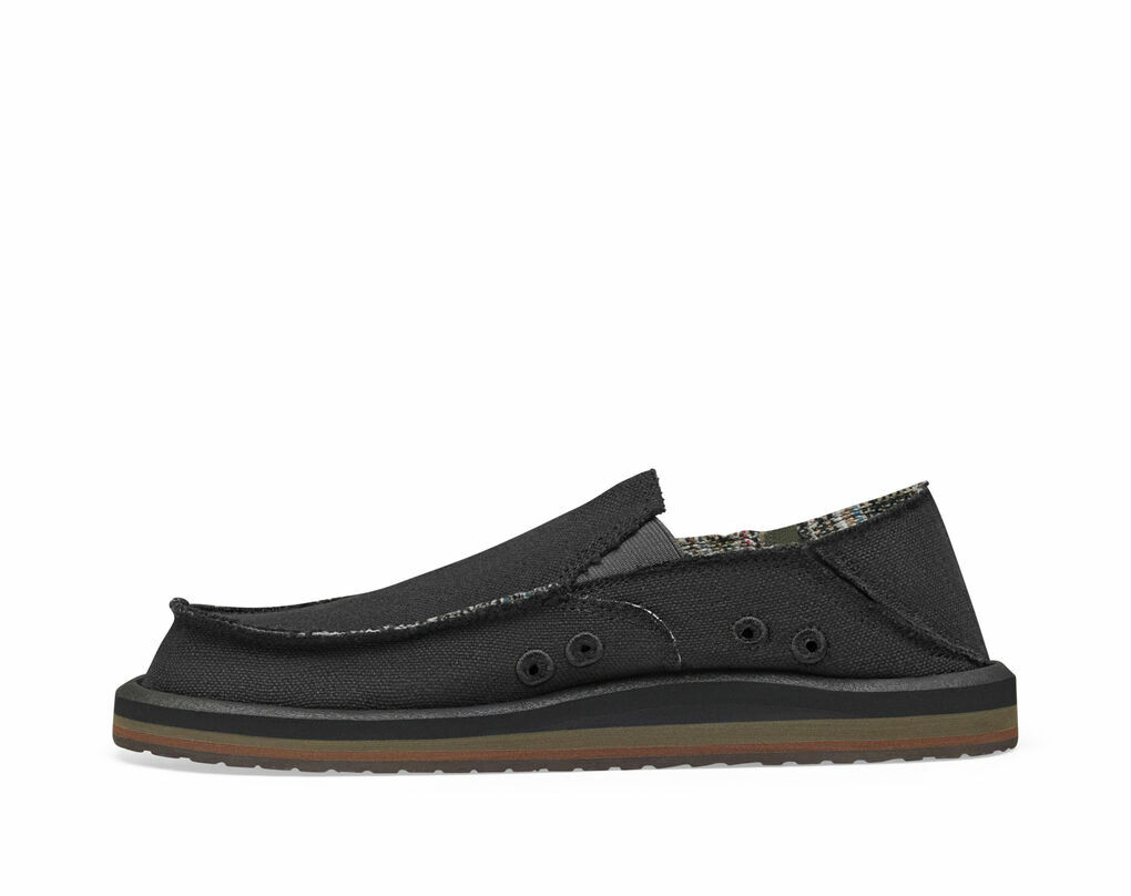 Men's Sidewalk Surfer ST Hemp Shoe in Black