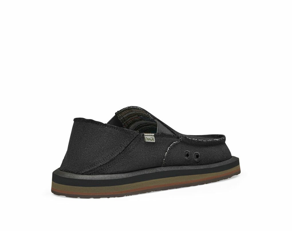 Men's Sidewalk Surfer ST Hemp Shoe in Black