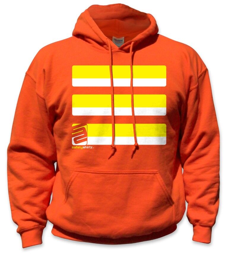 SafetyShirtz Men's Basic Hi-Vis Safety Stripe Hoodie