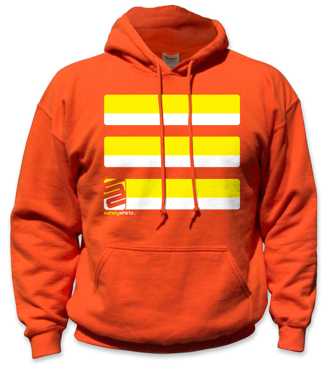 SafetyShirtz Men's Basic Hi-Vis Safety Stripe Hoodie