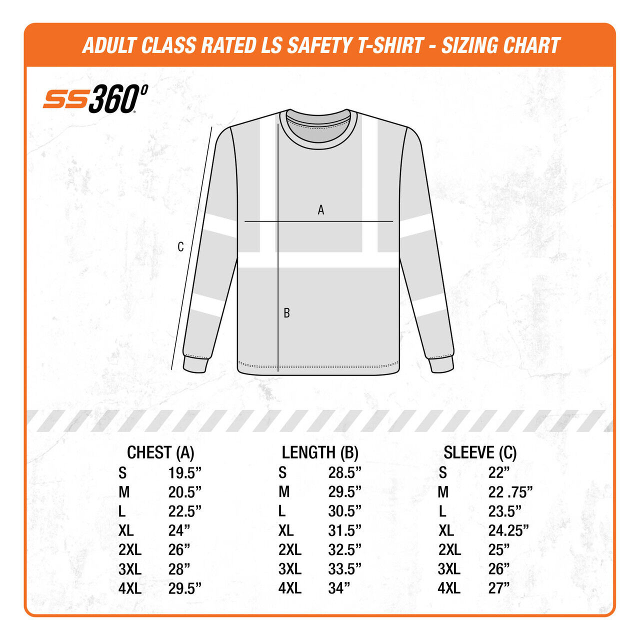 SafetyShirtz Men's SS360° Basic Long Sleeve Class 3 Type R Reflective Safety T-Shirt