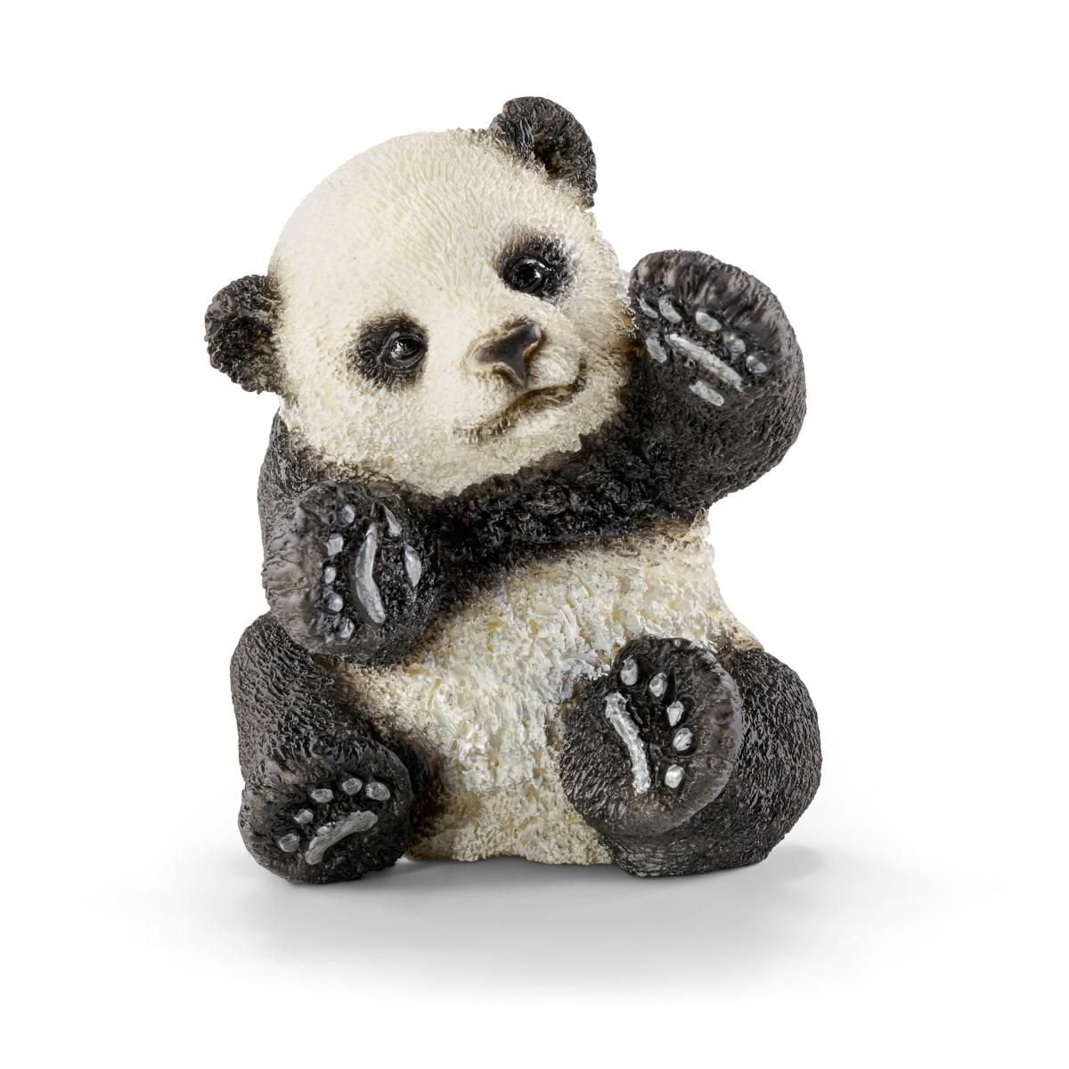 Schleich Wild Life Panda Cub Playing Educational Figurine For Kids Ages 3-8, Black/White