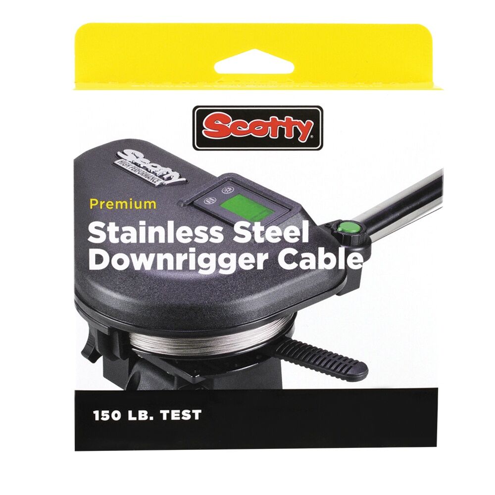 Scotty 1001 Premium Stainless Steel Downrigger Cable, 150-Lb, 300-Ft