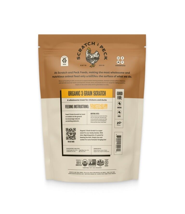 Scratch & Peck Feeds Organic 3-Grain Scratch, 10-Lb
