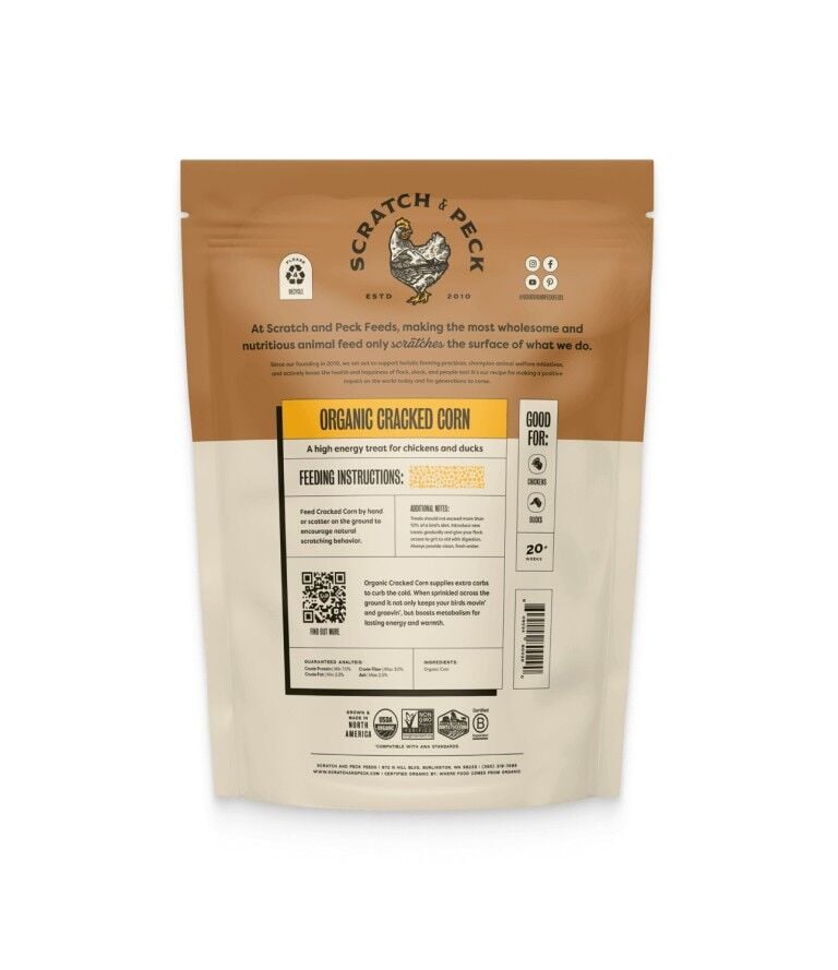 Scratch & Peck Feeds Organic Cracked Corn, 8-Lb