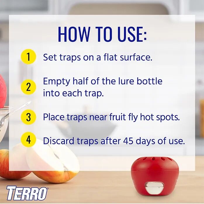 TERRO Fruit Fly Trap, 2-Pk