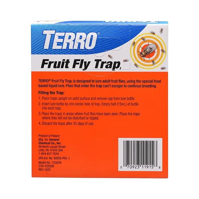 TERRO Fruit Fly Trap, 2-Pk