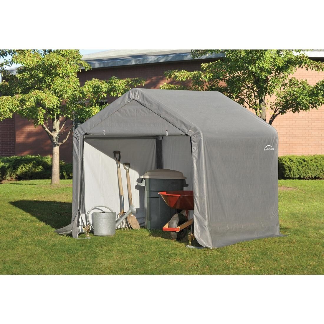 ShelterLogic Shed-In-a-Box Gray, 6-Ft x 6-Ft x 6-Ft