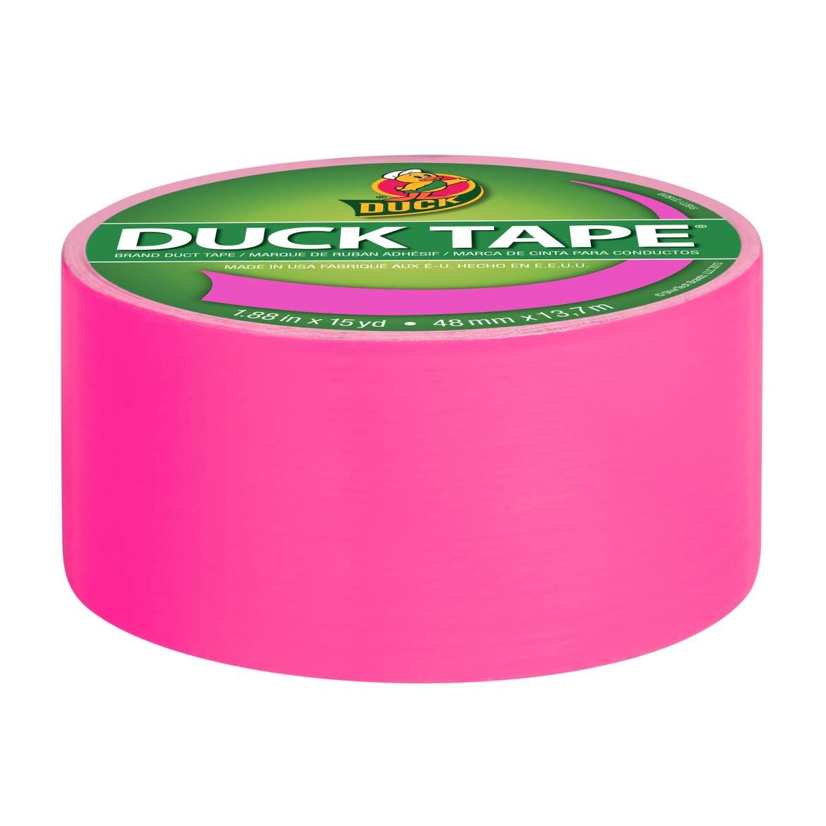 Duck Brand Neon Pink Duct Tape, 15-Yd