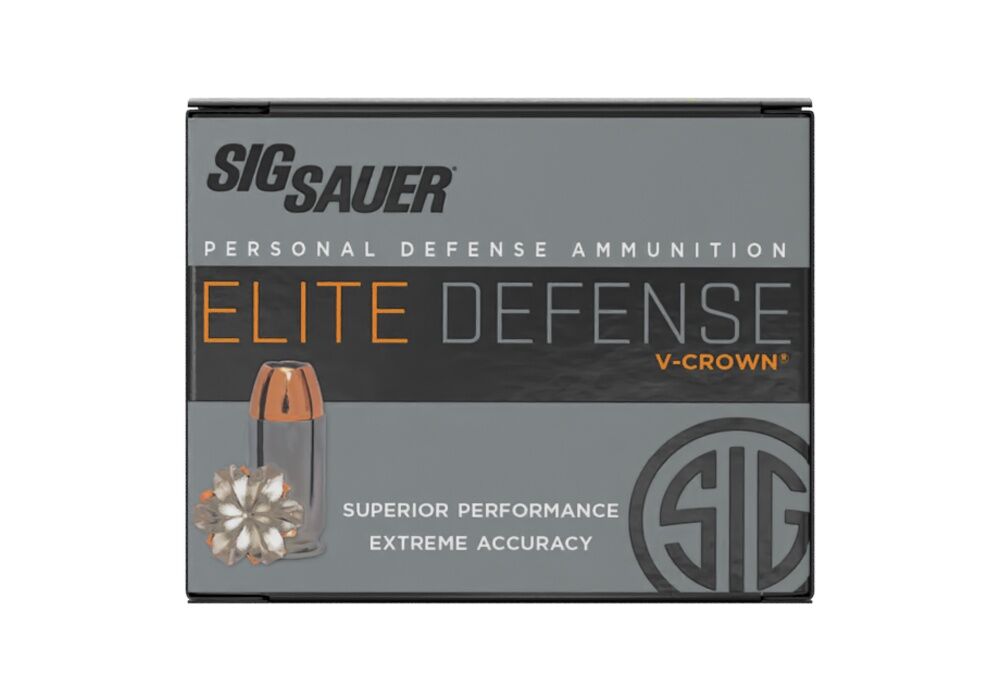 Sig Sauer Elite Defense V-Crown 380 ACP, 90 Grain JHP Pistol Ammo, 20-Rd