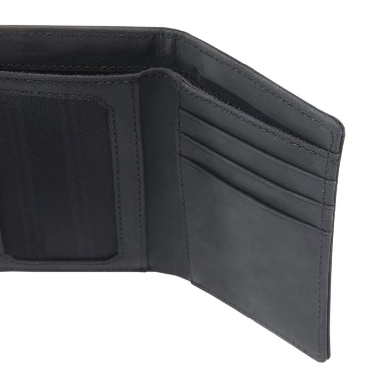 Carhartt Men's Saddle Leather Trifold Wallet in Black