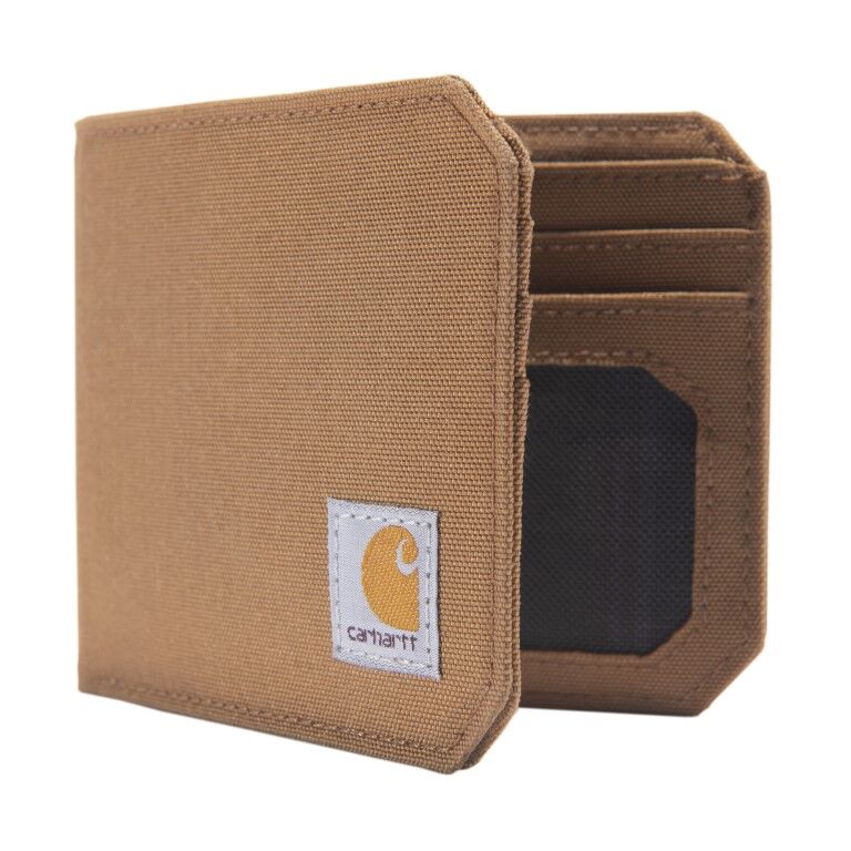 Carhartt Men's Nylon Duck Bifold Wallet in Carhartt Brown