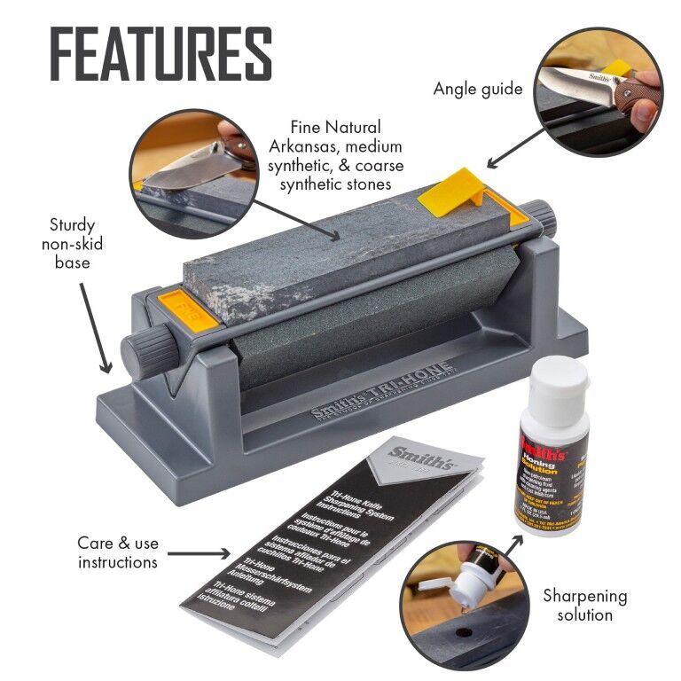 Smith's 6-In Three Stone Sharpening System