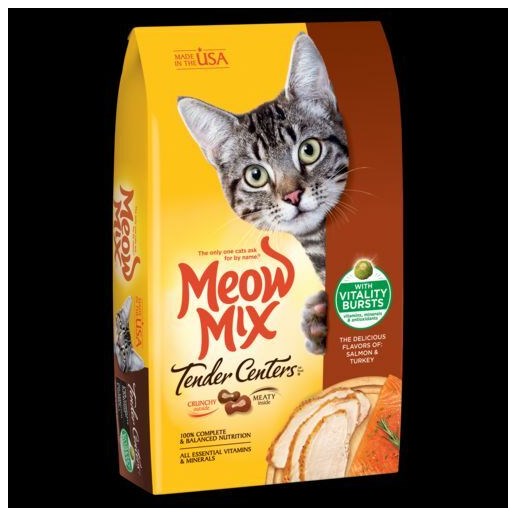 Meow Mix 13 lb Bag Tender Centers Dry Food- Salmon & Turkey