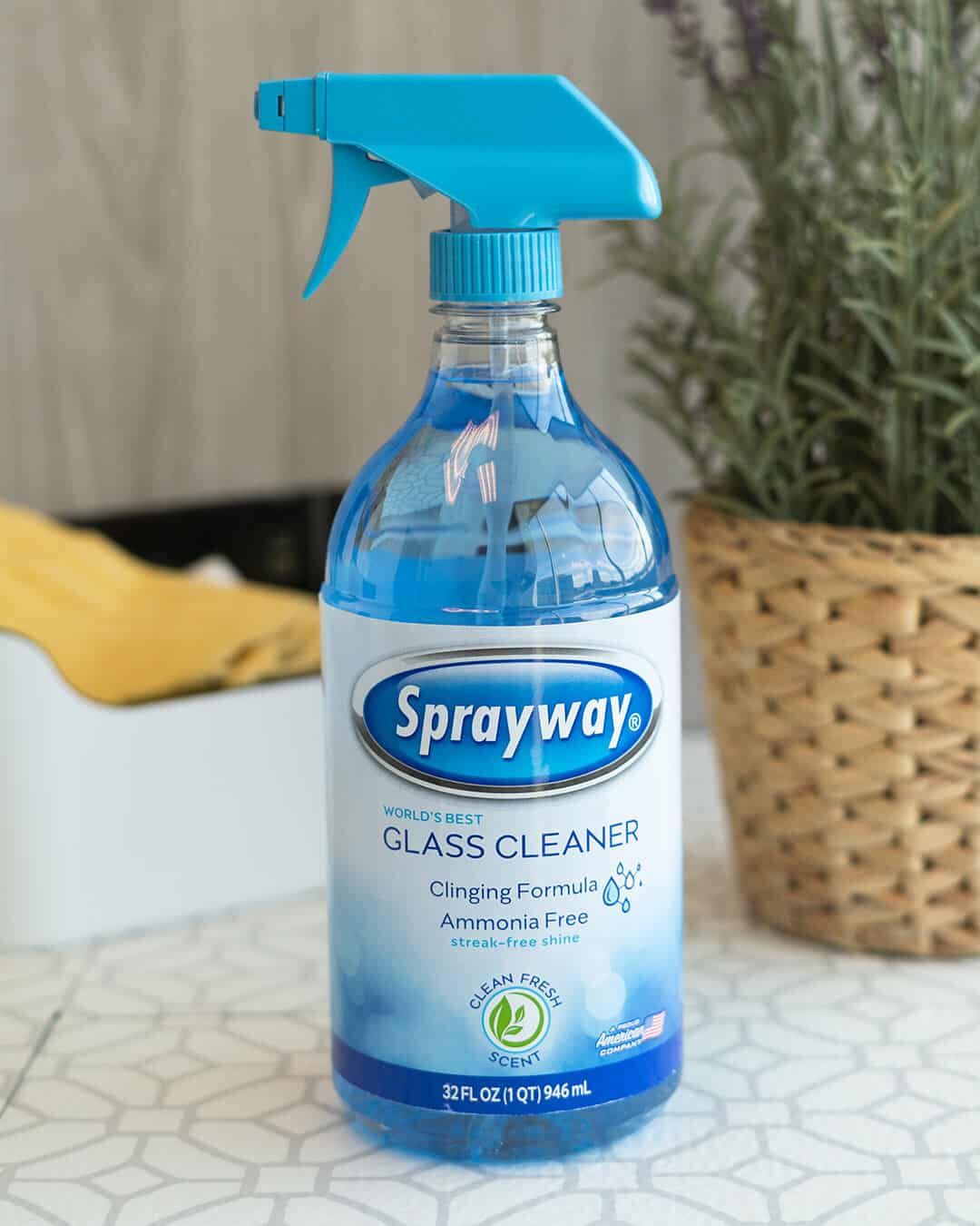 Sprayway Glass Cleaner Clinging Spray, 32-Oz