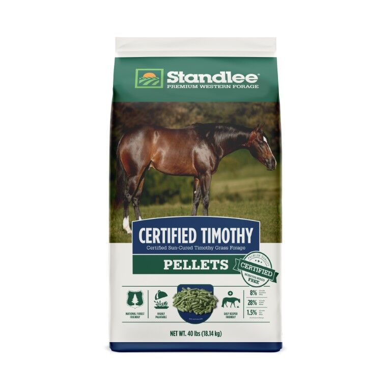 Standlee Premium Western Forage Certified Timothy Grass Hay Pellets, 40-Lb