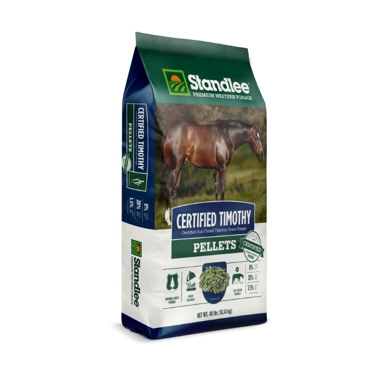 Standlee Premium Western Forage Certified Timothy Grass Hay Pellets, 40-Lb