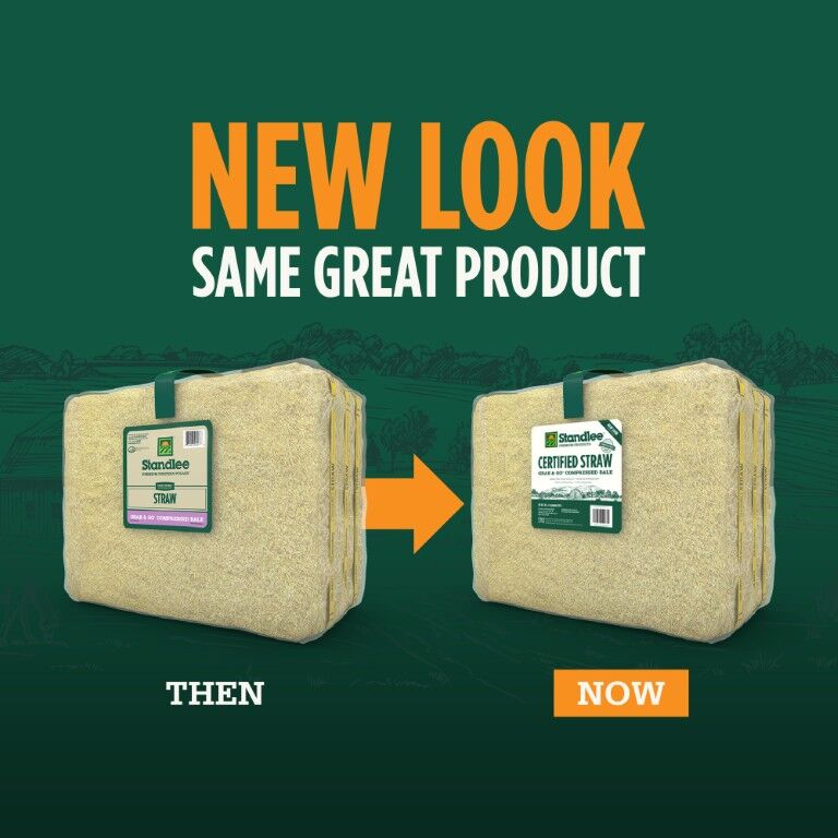 Standlee Premium Products Certified Straw Grab & Go Compressed Bale Animal Bedding, 3.6-Cu Ft