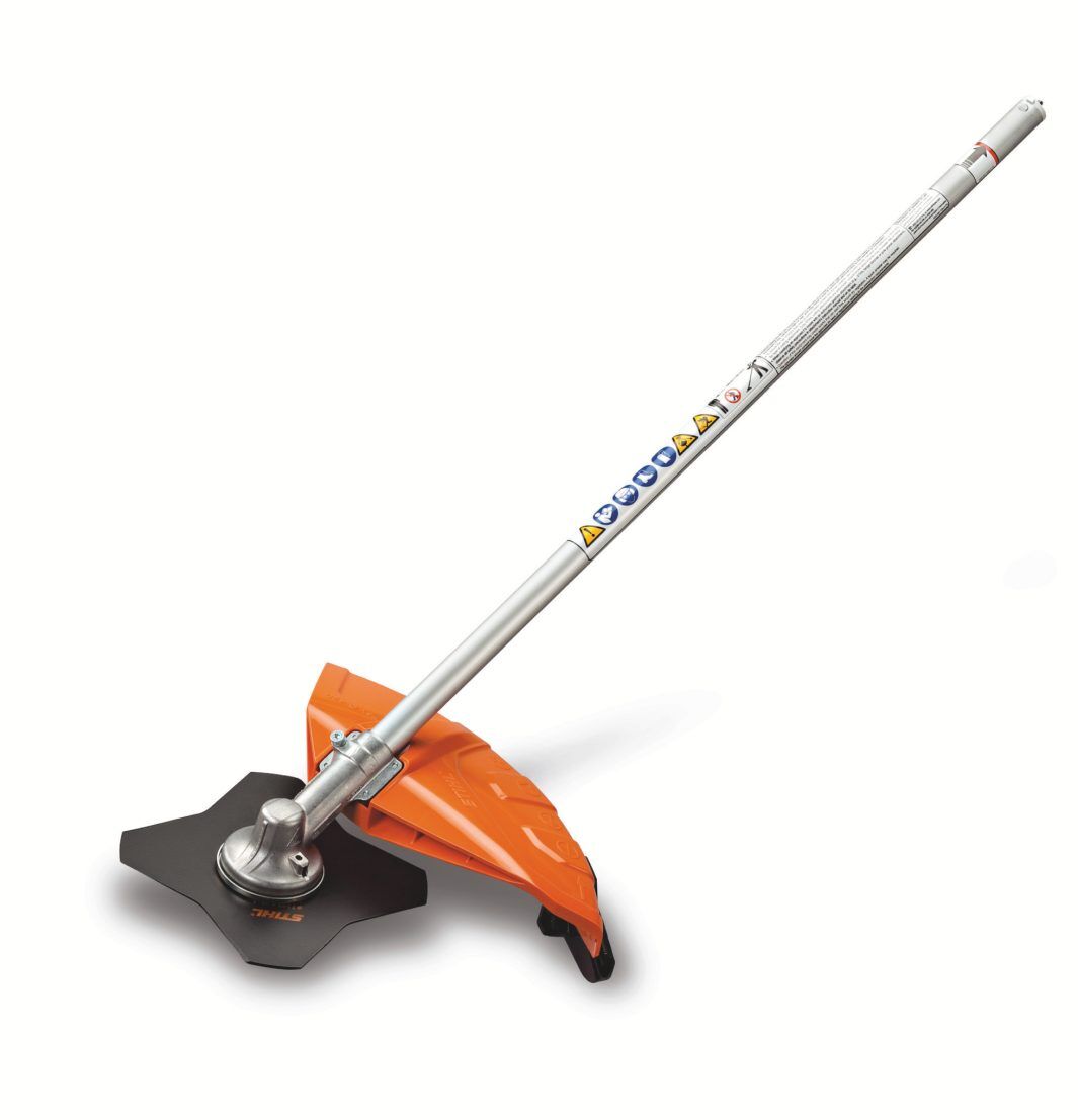 STIHL KombiSystem FS-KM Brushcutter Attachment With Four-Tooth Grass Blade