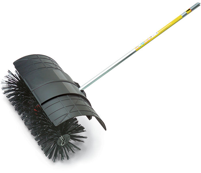 This Stihl Kombisystem Bristle Brush Attachment Makes Quick Work of Sweeping Jobs on Walkways and Other Paved Surfaces