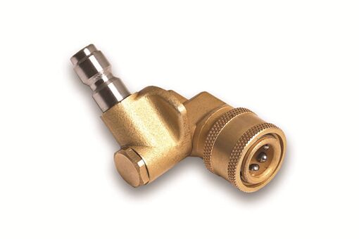 The Pivot Coupler is a Pressure Washer Accessory Adjusting to Three Different Angles to Clean Hard-To-Reach Areas