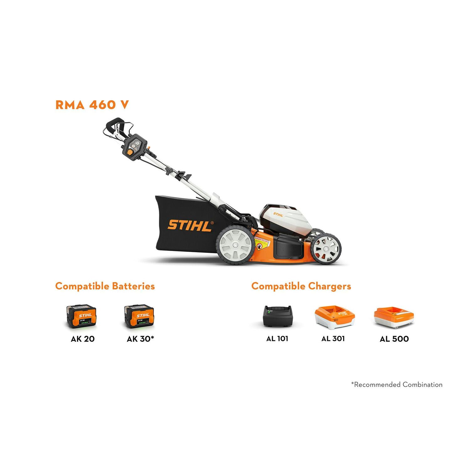 STIHL RMA 460 V 19-In Battery Powered Walk Behind Lawn Mower (Tool Only)