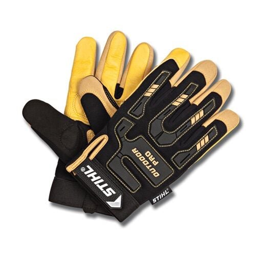 STIHL Outdoor PRO Gloves Black/Yellow, Medium