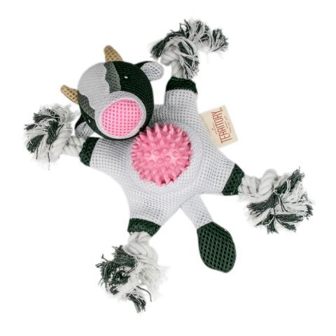 Territory Pet Cow 2-In-1 Dog Toy