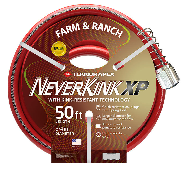 Teknor Apex NeverKink XP Farm & Ranch Hose, 430 PSI, 3/4-In x 50-Ft