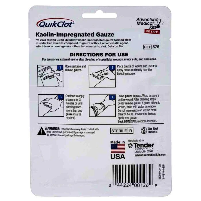 Adventure Medical Kits QuikClot Gauze 3-In x 4-Ft