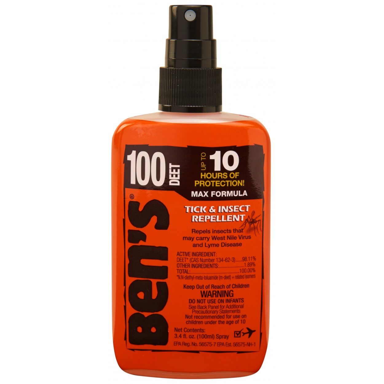 Ben's 100 Deet Tick and Insect Repellent Pump Spray, 3.4-Oz