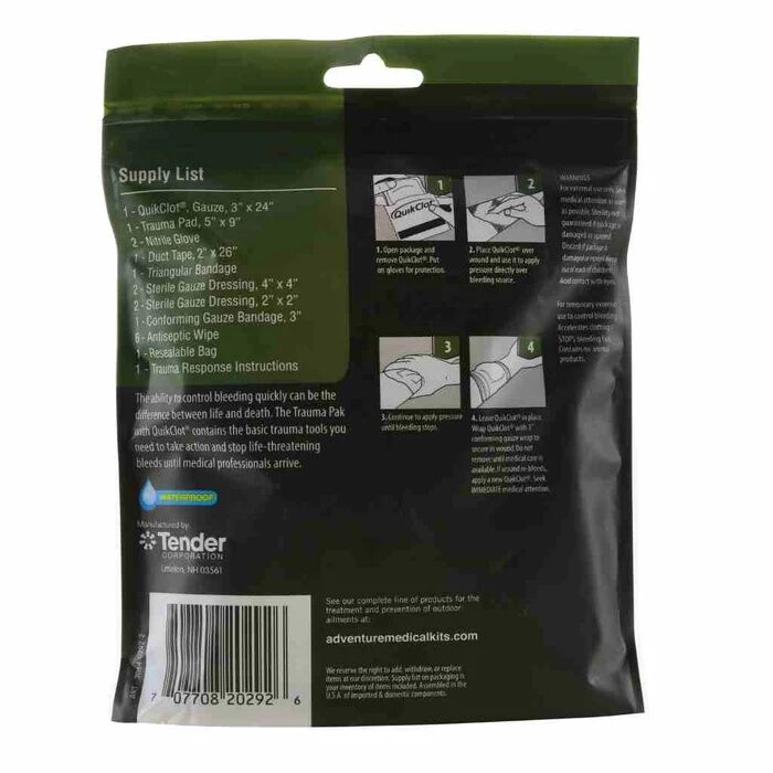 Adventure Medical Kits Trauma Pak First Aid Kit With QuikClot