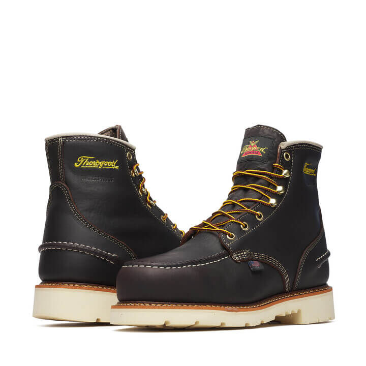 Thorogood Men's 1957 Series Moc Toe 6-In Waterproof Briar Pitstop Steel Toe Boot
