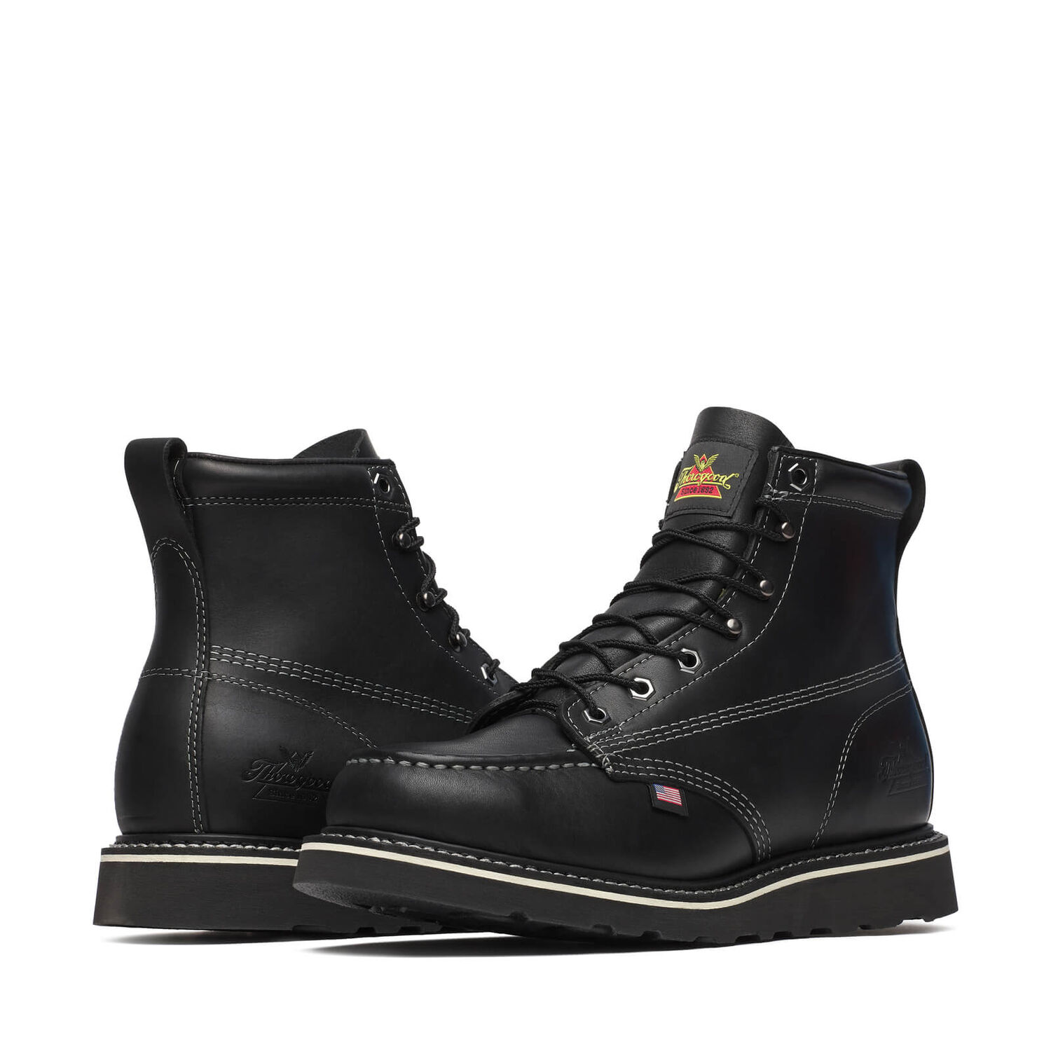 Thorogood Men's MIDNIGHT SERIES 6-In Black Moc Toe Boot