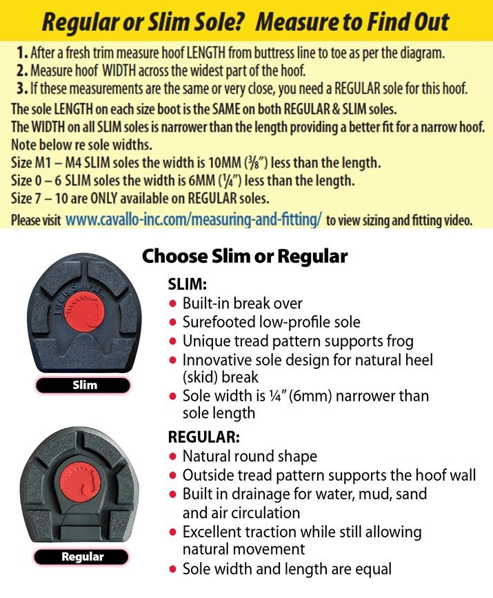 Cavallo Sport Slim Sole Hoof Boot, Size 3, 2-Pk