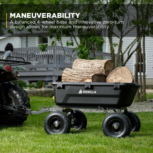 Gorilla Carts 7-Cu Ft Heavy Duty Poly Dump Cart