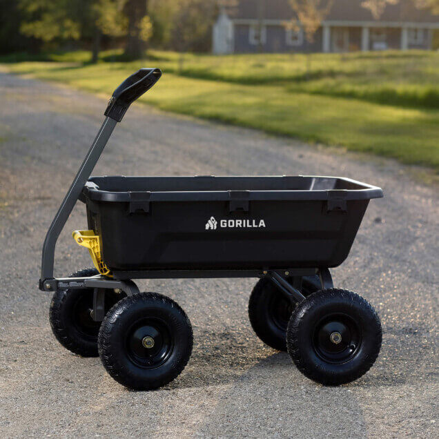 Gorilla Carts 7-Cu Ft Heavy Duty Poly Dump Cart