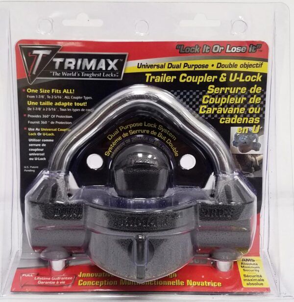 TRIMAX UMAX50D Trailer Coupler Lock, 9/16-In