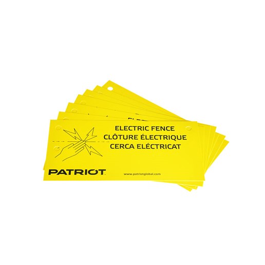 Electric Fence Warning Signs